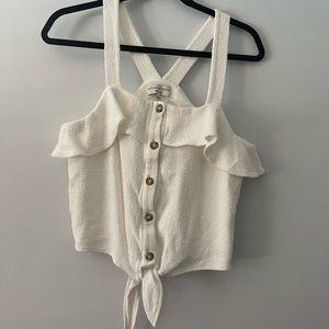 Madewell White Terry Top